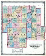 Fayette, Effingham, Clay and Marion Counties Map, Illinois State Atlas 1875